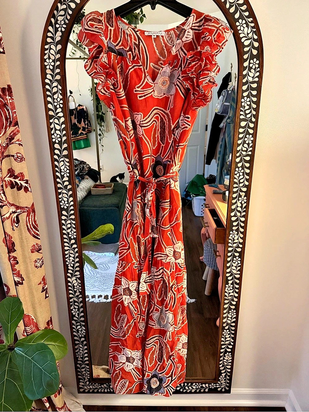 Joy Abstract Print Maxi Dress Size Medium